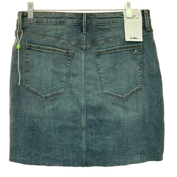 Sam Edelman The Jenny Skirt Vintage Light Denim Silver Side Stripe Sz 10 30 NEW - Picture 3 of 7